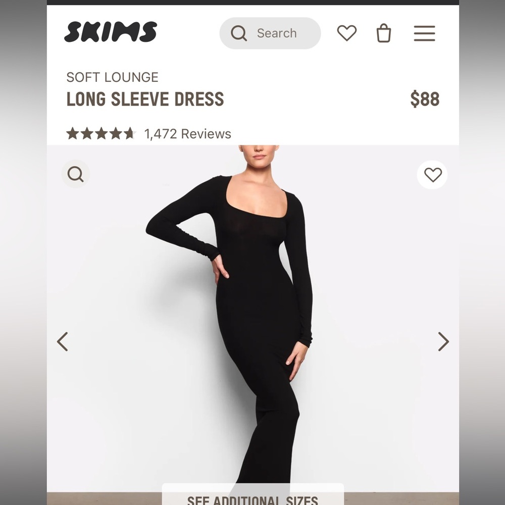 Skims long sleeve dress